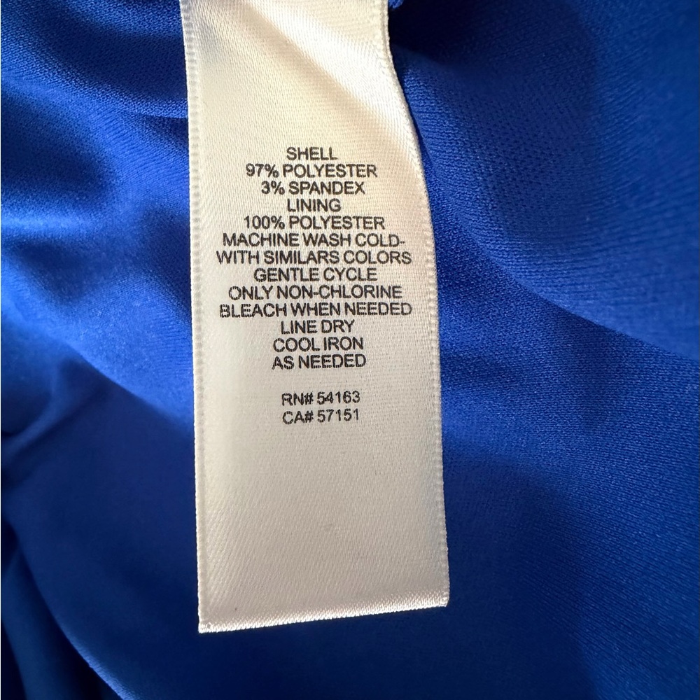 ✨$30✨Eliza J•Cap Sleeve Tiered Drop Waist A-Line Dress | Cobalt Blue | Size 6 - Picture 9 of 12